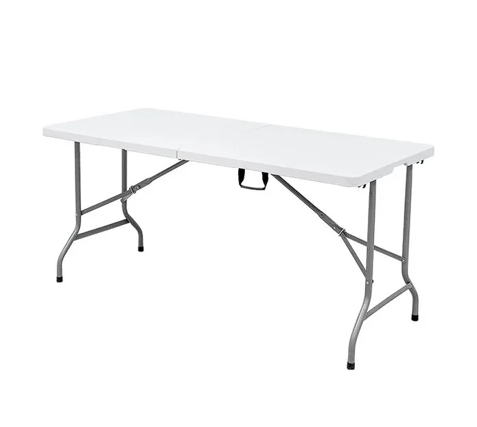 Mesa Dobrável Tipo Maleta Prática e Durável 180x60cm — Portátil, Resistente, Fácil de Montar e Guardar